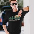 Sacramento Ca Vintage Throwback Retro 70S Long Sleeve T-Shirt Gifts for Him