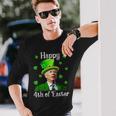 St Patricks Day Happy 4Th Of Easter Anti Joe Biden Long Sleeve T-Shirt Gifts for Him
