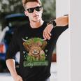 St Patrick’S Day Highland Cow Highland Heifer Long Sleeve T-Shirt Gifts for Him