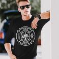 Symbol Fire Department & Fire Fighter Firefighter Long Sleeve T-Shirt Gifts for Him