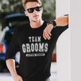 Team Grooms Lifetime Member Family Last Name Men Women Long Sleeve T-shirt Graphic Print Unisex Gifts for Him