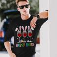 Three Wine Glasses Easter Drinking Bunny Ears Drink Up Long Sleeve T-Shirt T-Shirt Gifts for Him