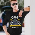 Uss Nimitz Aircraft Carrier Military Veteran Long Sleeve T-Shirt Gifts for Him