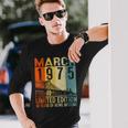 Vintage 1975 48 Yrs Old Made In March 1975 48Th Birthday Long Sleeve T-Shirt T-Shirt Gifts for Him