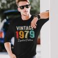 Vintage Born In 1979 Birthday Year Party Wedding Anniversary Long Sleeve T-Shirt Gifts for Him