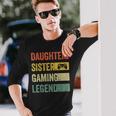 Vintage Gamer Girl Langarmshirts, Tochter & Schwester Gaming Legende Geschenke für Ihn