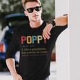 Vintage Poppy Definition Fathers Day For Dad Long Sleeve T-Shirt Gifts for Him