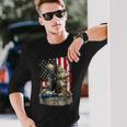 Vintage Us Flag Veteran Thank You Military Boot Veteran Day Long Sleeve T-Shirt T-Shirt Gifts for Him