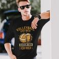 Volleyball Und Bier Darum Bin Ich Hier Volleyballer Lustig Langarmshirts Geschenke für Ihn