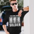 Welcome Home Soldier - Usa Warrior Hero Military Men Women Long Sleeve T-shirt Graphic Print Unisex Gifts for Him