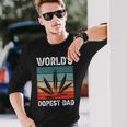 Worlds Dopest Dad Marijuana Cannabis Weed Vintage Long Sleeve T-Shirt Gifts for Him