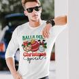 Balls Deep In Christmas Spirit Funny Santa Xmas Holiday Men Women Long Sleeve T-shirt Graphic Print Unisex Gifts for Him
