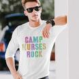 Camp Nurses Rocks Camping Medical Crew Long Sleeve T-Shirt Gifts for Him