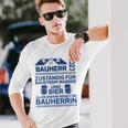 Herren Bauherr 2023 Zuständig Für Baustrom Lustiger Spruch Langarmshirts Geschenke für Ihn