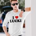 I Love Lucki I Heart Lucki Long Sleeve T-Shirt Gifts for Him