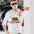 Papa Bear California Republic Long Sleeve T-Shirt Gifts for Him