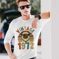 Vintage 47Th Birthday Dog Pug Vintage 1972 Classic Men Women Long Sleeve T-Shirt T-shirt Graphic Print Gifts for Him