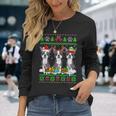 Christmas Boston Terrier Dog Puppy Lover Ugly Xmas Sweater  Men Women Long Sleeve T-shirt Graphic Print Unisex