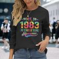 40 Year Old Made In 1983 Vintage 40Th Birthday Tie Dye Long Sleeve T-Shirt T-Shirt Gifts for Her
