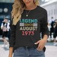 49Th Birthday Legend Since August 1973 49 Year Old Long Sleeve T-Shirt Gifts for Her