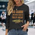 60 Jahre Geburtstag Angler Langarmshirts, Toller Hecht Vintage Design Geschenke für Sie