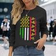 American Mexican Flag With Sombrero And Taco Cinco De Mayo Long Sleeve T-Shirt T-Shirt Gifts for Her