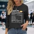 Apple Pie Nutrition Facts Funny Thanksgiving Christmas Men Women Long Sleeve T-shirt Graphic Print Unisex Gifts for Her