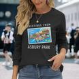 Asbury Park New Jersey Nj Travel Souvenir Postcard Long Sleeve T-Shirt Gifts for Her
