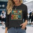 Awesome Since 2004 Vintage 2004 19Th Birthday 19 Years Old Long Sleeve T-Shirt Gifts for Her