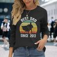 Best Dad Since 2013 Hero Super Father Birthday Retro Vintage Long Sleeve T-Shirt Gifts for Her