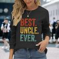 Best Uncle Ever Support Uncle Relatives Lovely Long Sleeve T-Shirt Gifts for Her