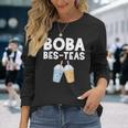 Boba Girl Bes Teas Besties Bubble Tea Best Friends Long Sleeve T-Shirt Gifts for Her