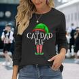 Cat Dad Elf Group Matching Family Christmas Gift Daddy Men Men Women Long Sleeve T-shirt Graphic Print Unisex Gifts for Her