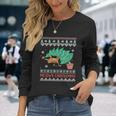 Cat Ugly Christmas Meowy For Christmas Cats Lover Long Sleeve T-Shirt Gifts for Her