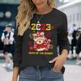 Chinese New Year 2023 Cute Dragon Year Of The Rabbit Zodiac Men Women Long Sleeve T-shirt Graphic Print Unisex Gifts for Her