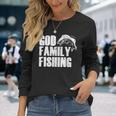 Christian Fisherman God Fishing Men Dad Vintage Long Sleeve T-Shirt Gifts for Her