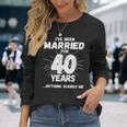 Couples Married 40 Years 40Th Wedding Anniversary Long Sleeve T-Shirt T-Shirt Gifts for Her