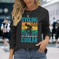 Cycling Dad Langarmshirts für Herren, Cool Papa Radfahrer Design Geschenke für Sie