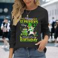 Dabbing Unicorn Happy St Patricks Day And My Birthday Long Sleeve T-Shirt T-Shirt Gifts for Her