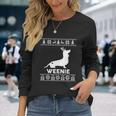 Dachshund Dog Lover Weenie Reindeer Ugly Christmas Sweater Long Sleeve T-Shirt Gifts for Her