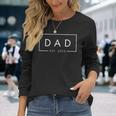 Dad Est 2023 First Fathers Day 2023 New Dad Birthday Dada Long Sleeve T-Shirt Gifts for Her