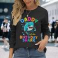 Daddy Of The Shark Birthday Dad Matching Bday Long Sleeve T-Shirt T-Shirt Gifts for Her
