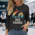 Dadsaurus Dad Dinosaur Vintage For Fathers Day Long Sleeve T-Shirt Gifts for Her