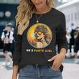 Damen 80S Party Girl Retro Outfit Achtziger Jahre Frauen Langarmshirts Geschenke für Sie