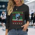 Dolphin Fish Lover Xmas Tree Ugly Santa Dolphin Christmas Long Sleeve T-Shirt Gifts for Her