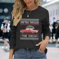 Drifting Through The Snow Ugly Christmas Sweater Long Sleeve T-Shirt Gifts for Her