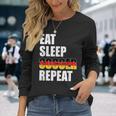 Eat Sleep Soccer Repeat Cool Soccer Germany Lover Player Men Women Long Sleeve T-shirt Graphic Print Unisex Gifts for Her