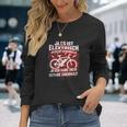 Fahrrad Elektrofahrrad Spruch Lustig Motiv Radfahren Bike V2 Long Sleeve T-Shirt Geschenke für Sie