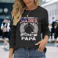 My Favorite Soldier Calls Me Papa Proud Army Grandpa Long Sleeve T-Shirt Gifts for Her