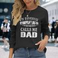 My Favorite Swimmer Calls Me Dad Vintage Swim Pool Long Sleeve T-Shirt Gifts for Her